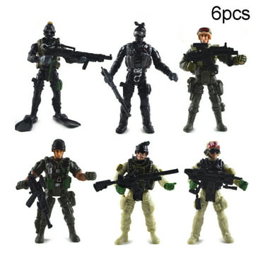 Details about   Military Toy Soldiers 6Pcs Movable Action Figures Playset And Weapons For Boys